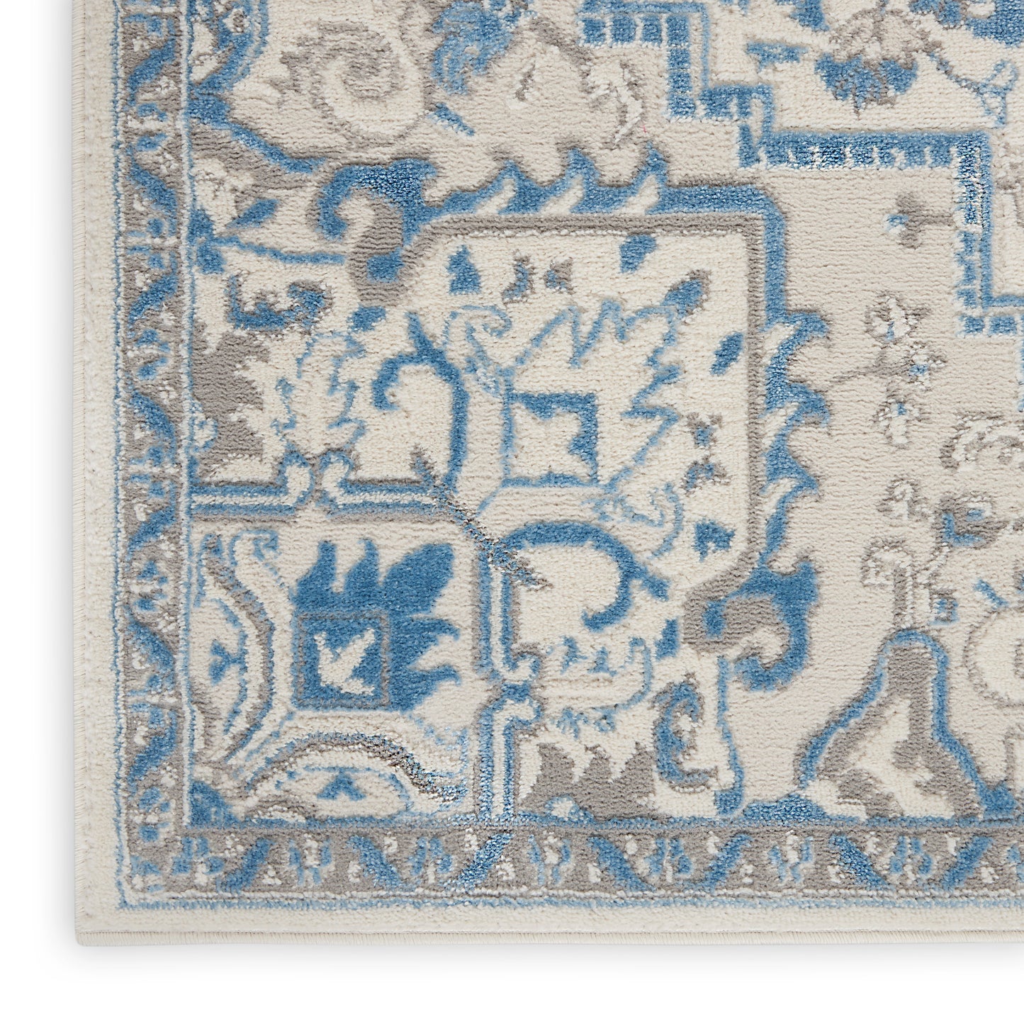 Nourison Home Elation  Ivory Blue  Traditional