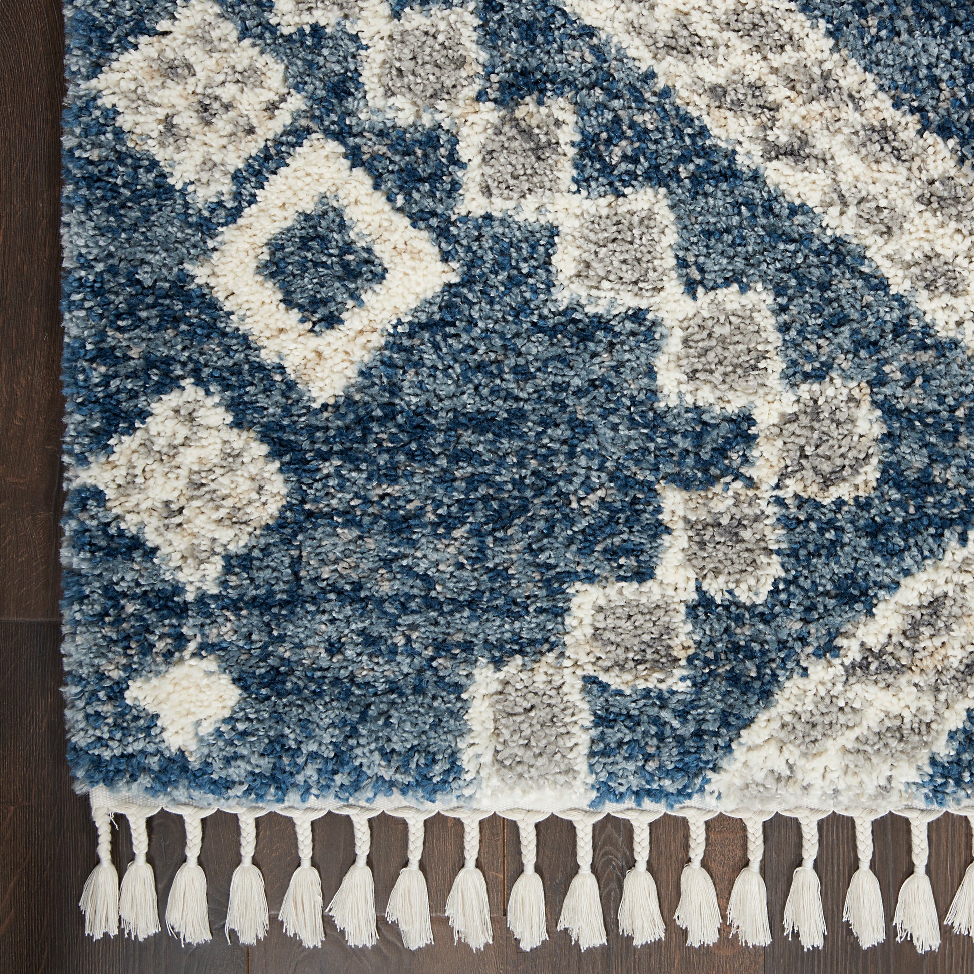 Nourison Home Oslo Shag  Denim Blue  Contemporary