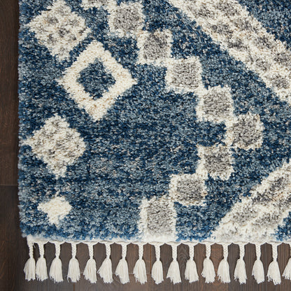 Nourison Home Oslo Shag  Denim Blue  Contemporary
