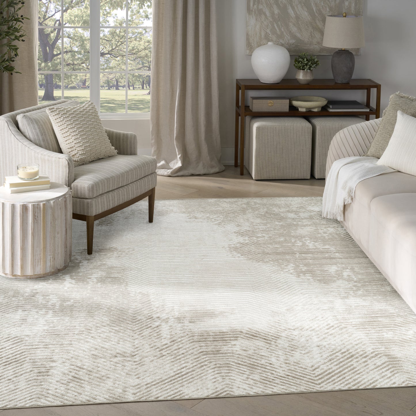 Nourison Home Dekor  Ivory Taupe  Contemporary