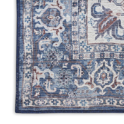 Nourison Home New Concept Washables  Navy Ivory  Traditional