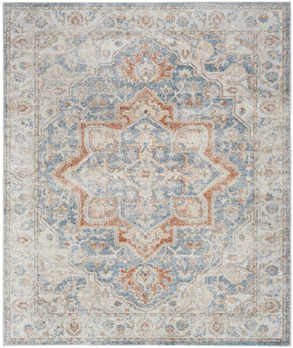 Nourison Home Astra Machine Washable  Denim Multicolor  Traditional