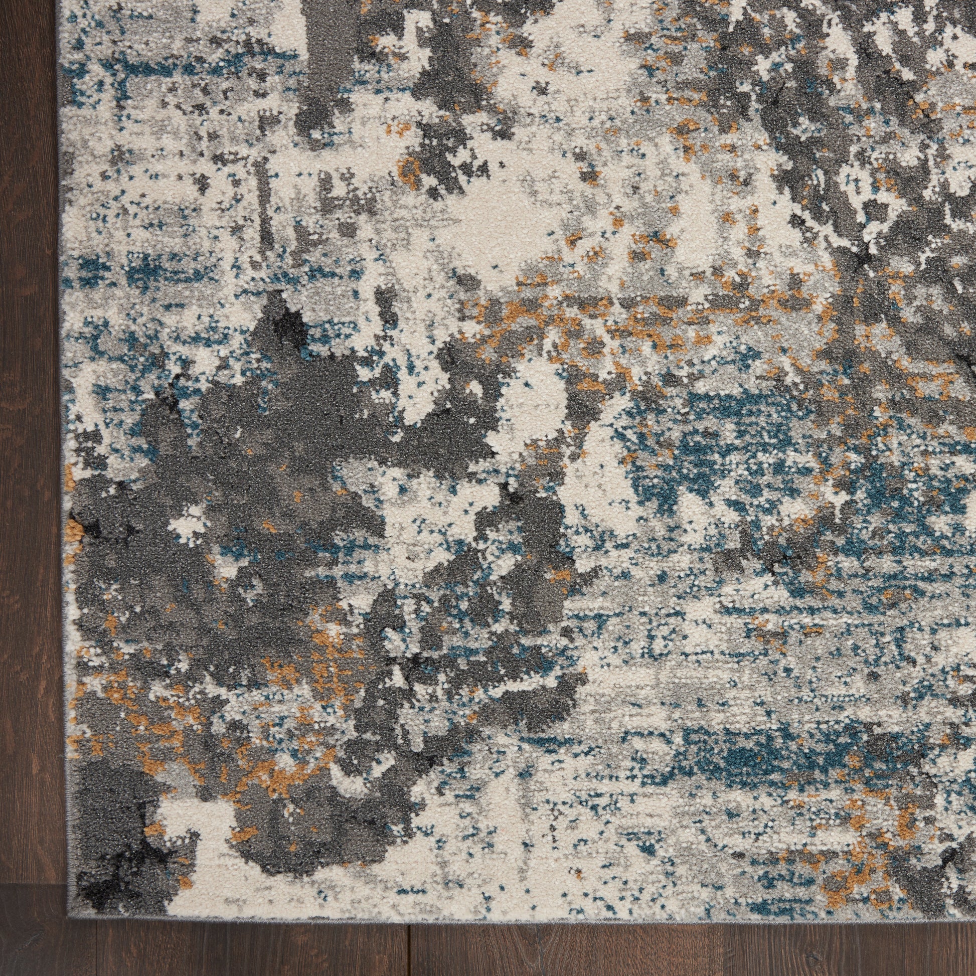 Nourison Home Tangra  Grey Multicolor  Contemporary