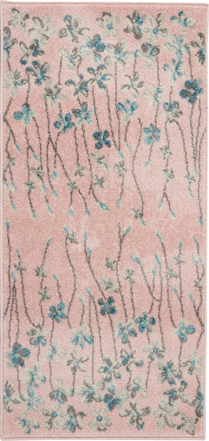 Nourison Home Tranquil TRA04 Pink Contemporary Power-loomed Rug