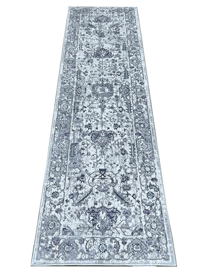 American Cover Design Talia S668E Lavender Leaf Dk.Grey Modern Machine Woven Rug