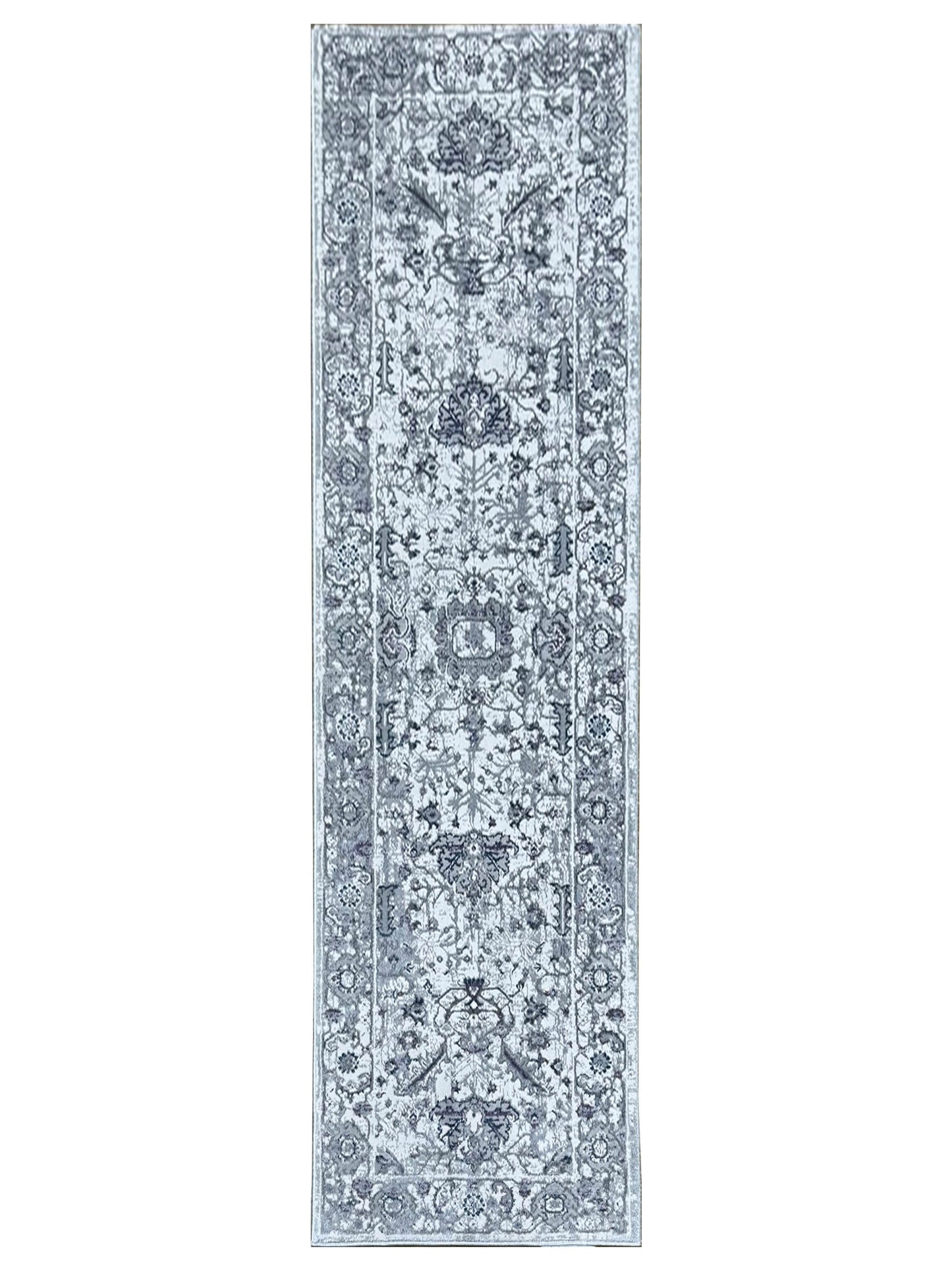 American Cover Design Talia S668E Lavender Leaf Dk.Grey Modern Machine Woven Rug