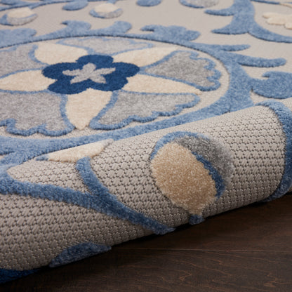 Nourison Home Aloha  Blue Grey  Contemporary
