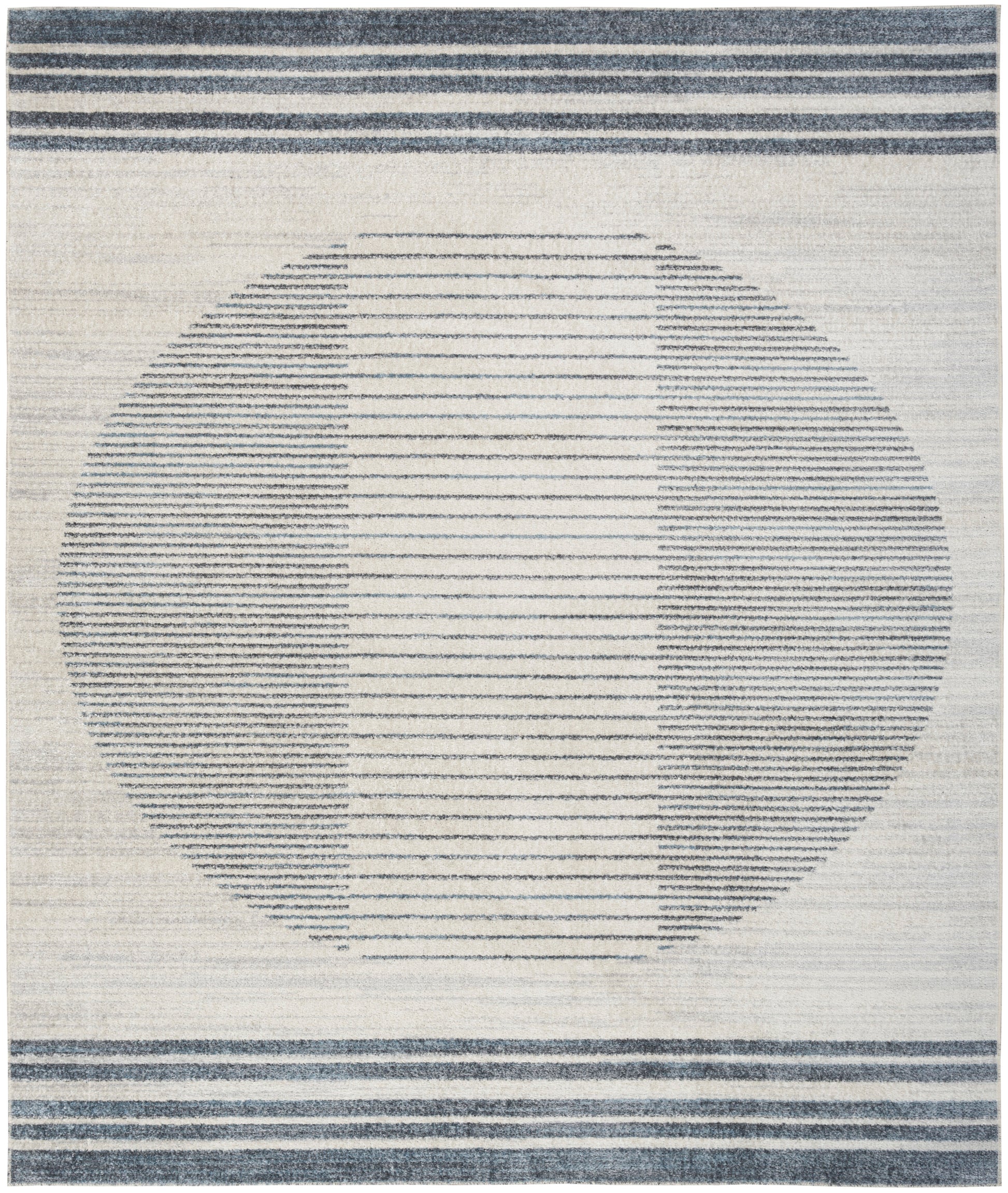 Nourison Home Astra Machine Washable  Ivory Blue  Contemporary