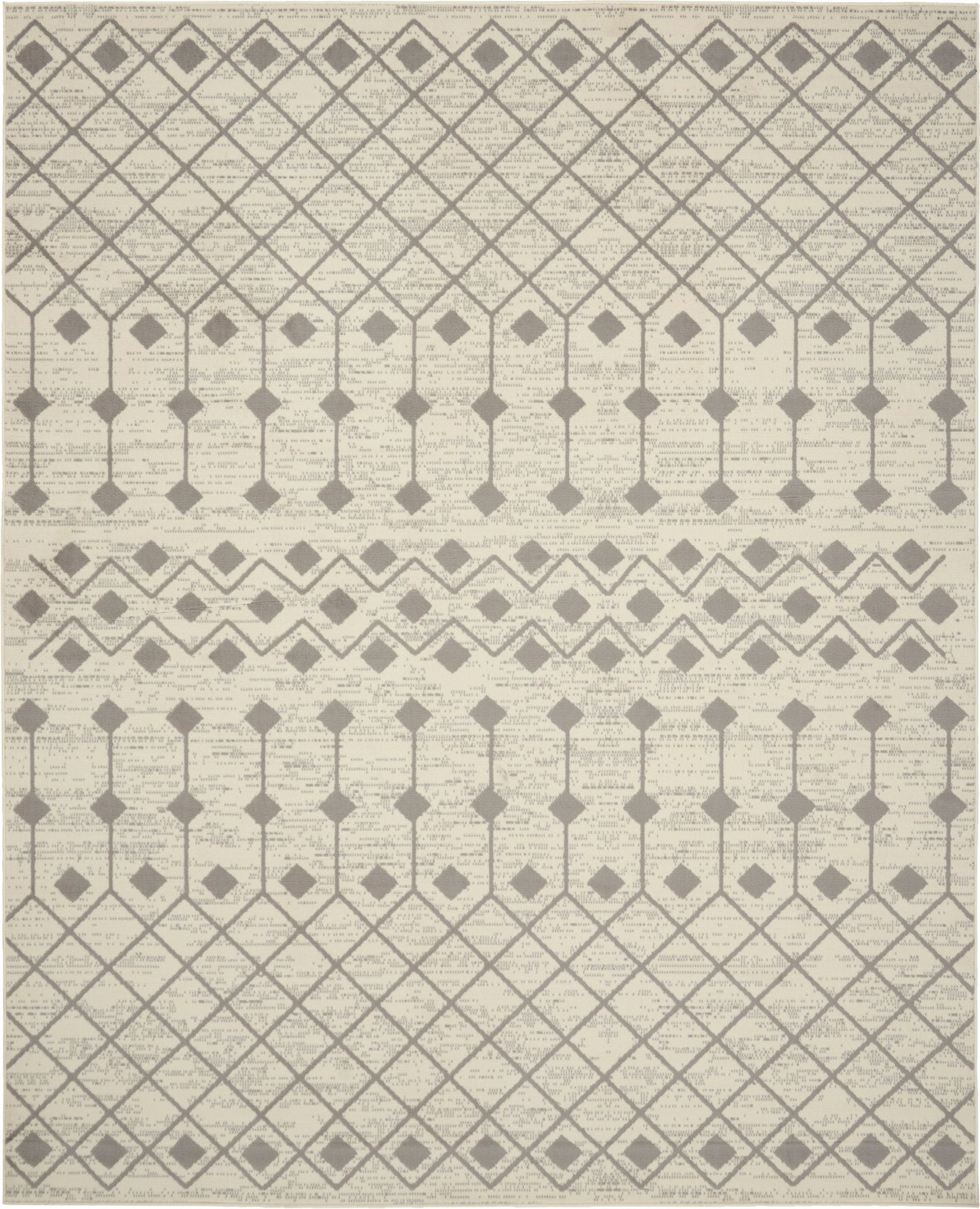 Nourison Home Grafix GRF37 Ivory Grey Transitional Power-loomed Rug