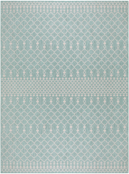 Nourison Home Positano POS02 Aqua Contemporary Power-loomed Rug