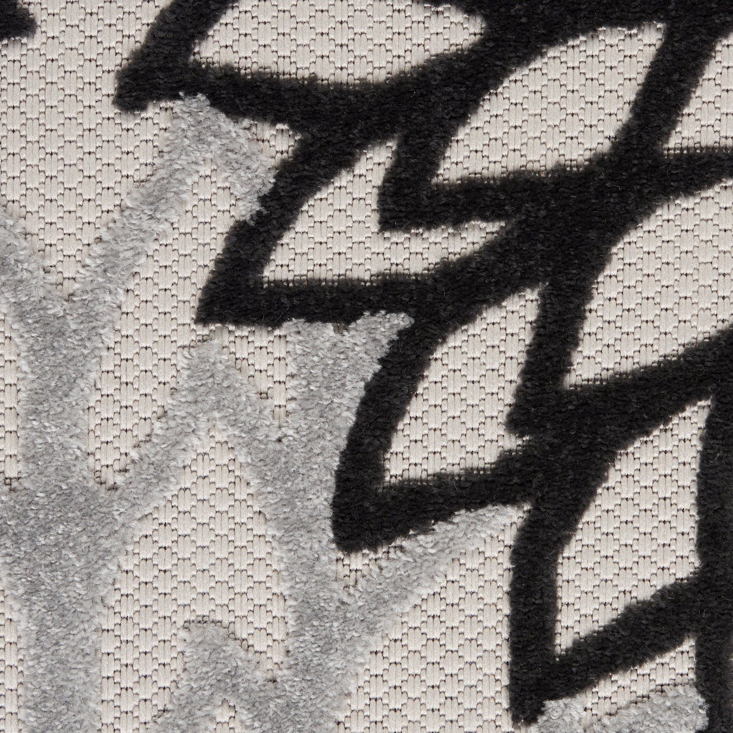 Nourison Home Aloha  Black White  Contemporary