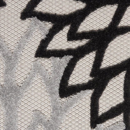 Nourison Home Aloha  Black White  Contemporary