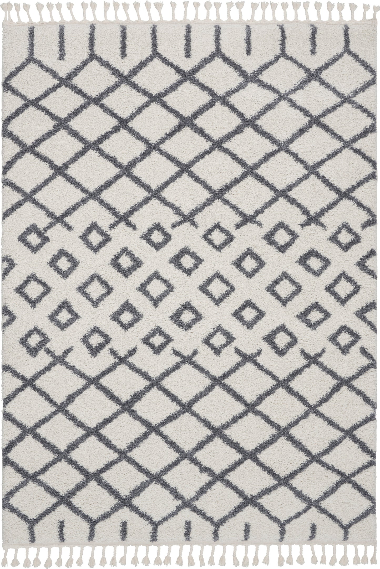 Nourison Home Moroccan Shag MRS01 White Transitional Power-loomed Rug