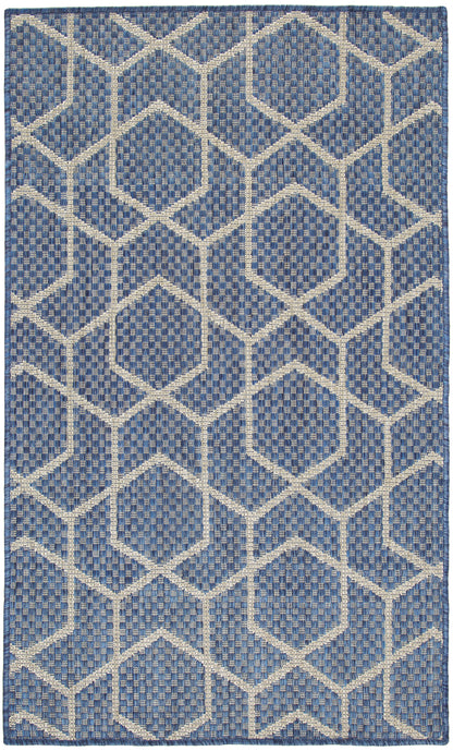 Nourison Home Horizon Indoor/Outdoor HOZ01 Denim Contemporary Power-loomed Rug