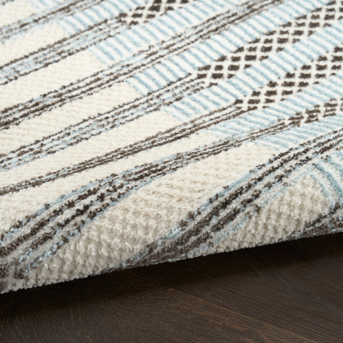 Nourison Home Nordic  Ivory Blue  Contemporary