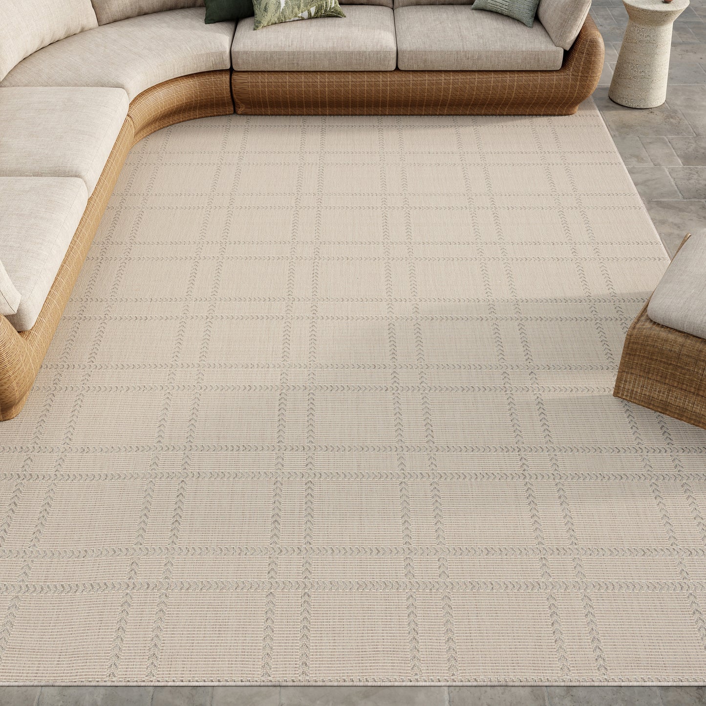 Nourison Home Horizon Indoor/Outdoor  Grey  Contemporary