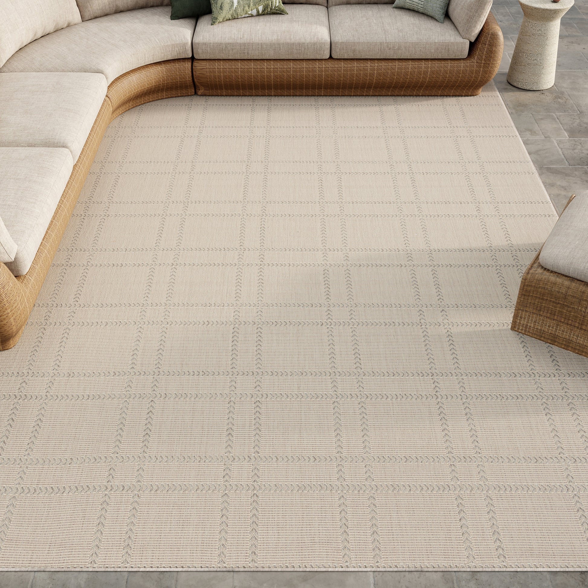 Nourison Home Horizon Indoor/Outdoor  Grey  Contemporary