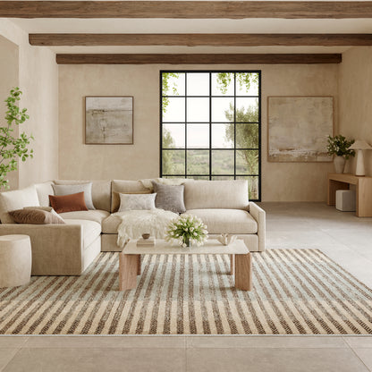 Nourison Home Nordic  Ivory Blue  Contemporary