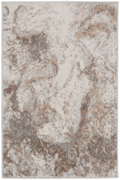 Nourison Home Elation ETN02 Ivory Grey Contemporary Power-loomed Rug