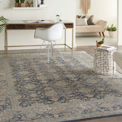 Nourison Home Malta  Navy  Traditional