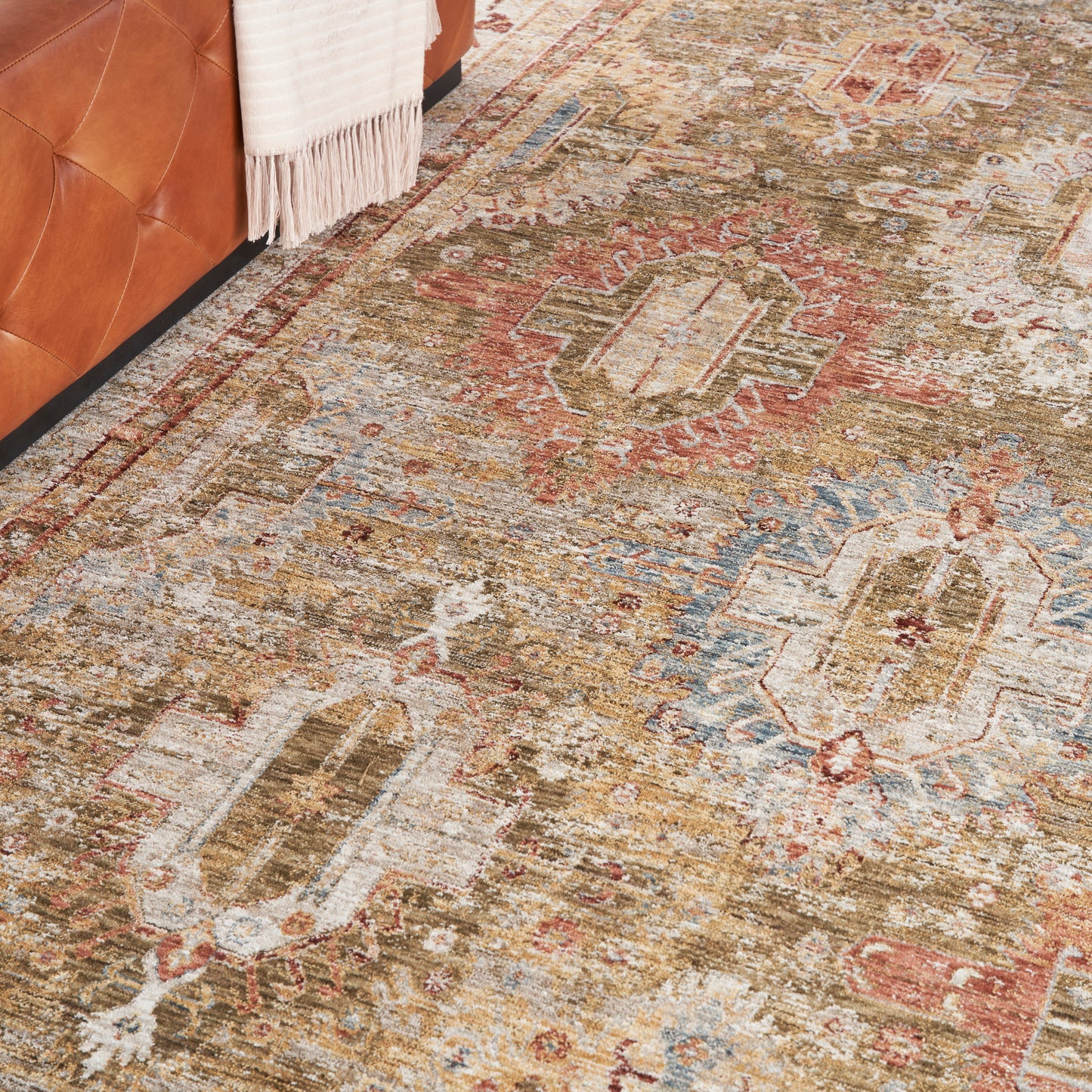 Nourison Home Sahar  Green  Traditional