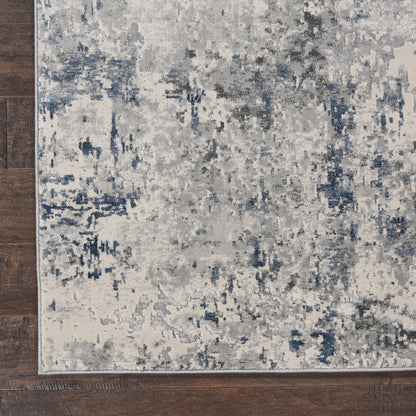 Nourison Home Rustic Textures  Ivory Grey Blue  Contemporary