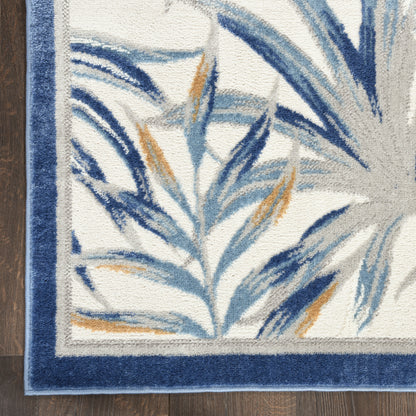 Nourison Home Seaside  Ivory Blue  Contemporary