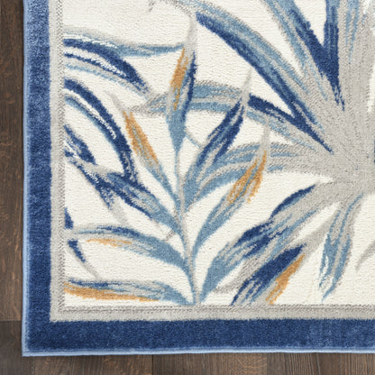 Nourison Home Seaside  Ivory Blue  Contemporary