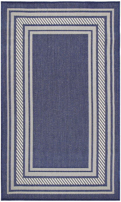 Nourison Home Horizon Indoor/Outdoor HOZ03 Navy Contemporary Power-loomed Rug