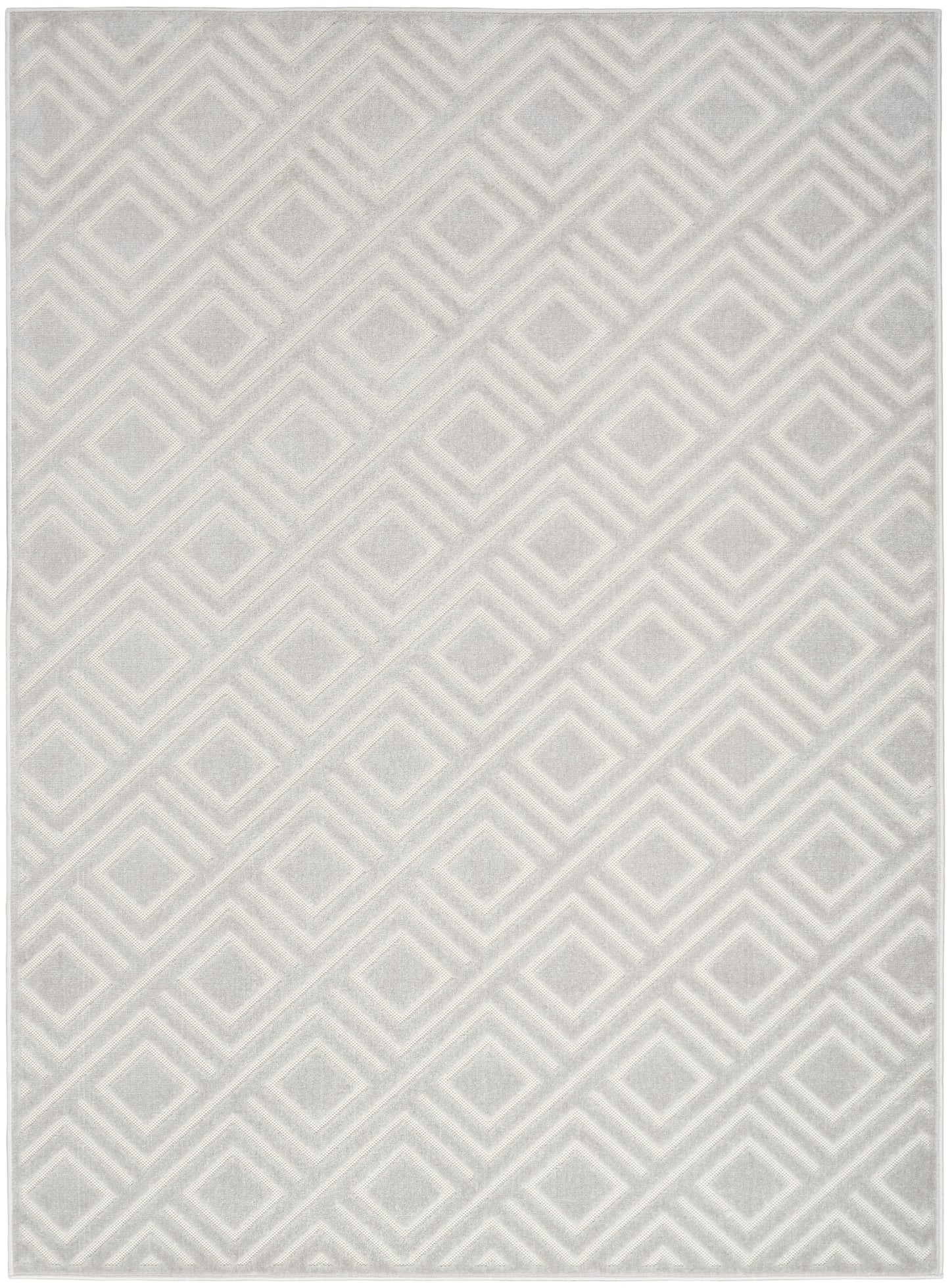 Nourison Home Care Free CAF03 Light Grey Contemporary Loom-woven Rug