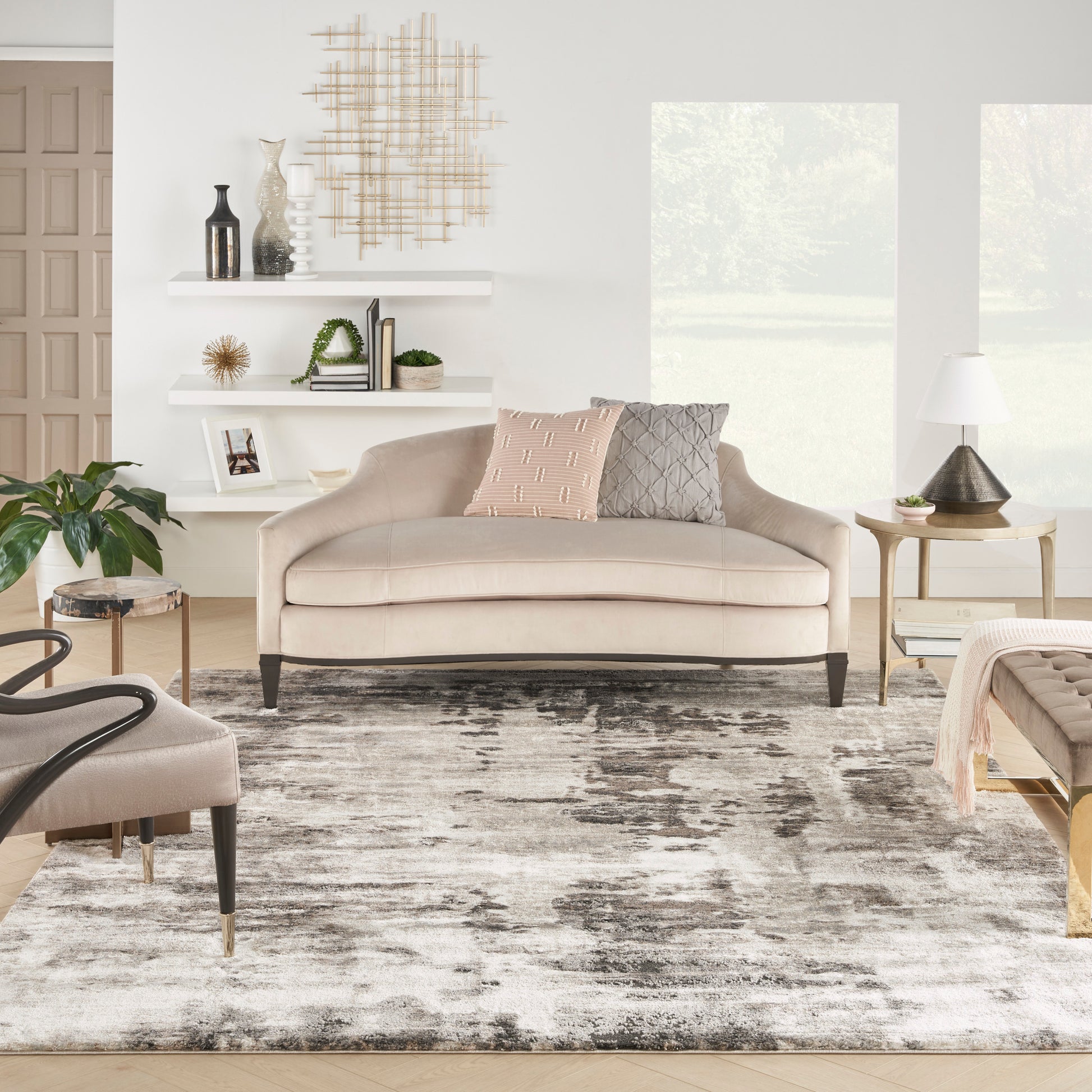 Nourison Home American Manor  Ivory Mocha  Contemporary