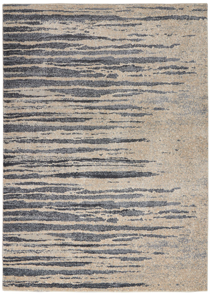 Nourison Home Moroccan Celebration KI387 Blue Beige Contemporary Power-loomed Rug