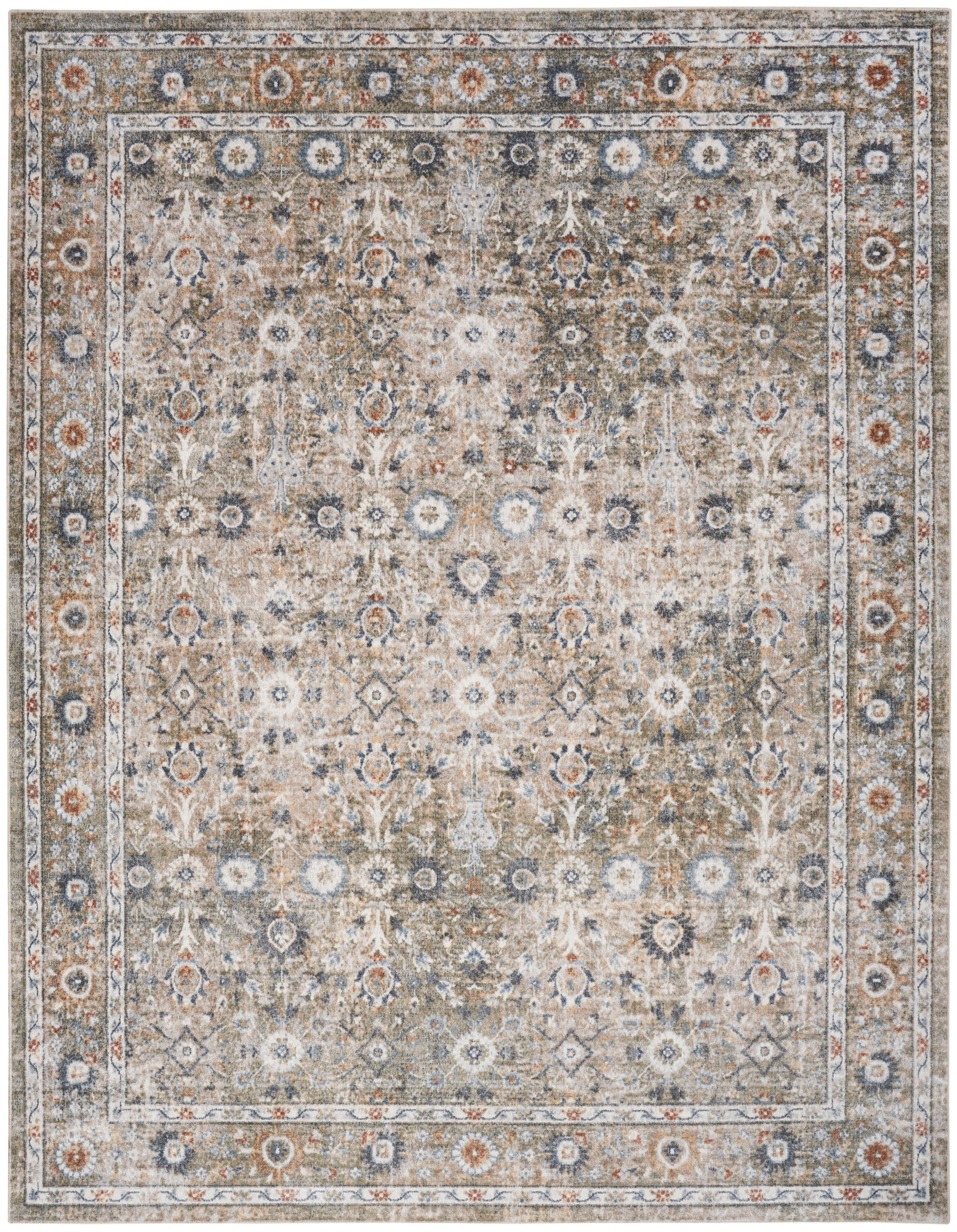 Nourison Home Astra Machine Washable  Gold Grey  Traditional