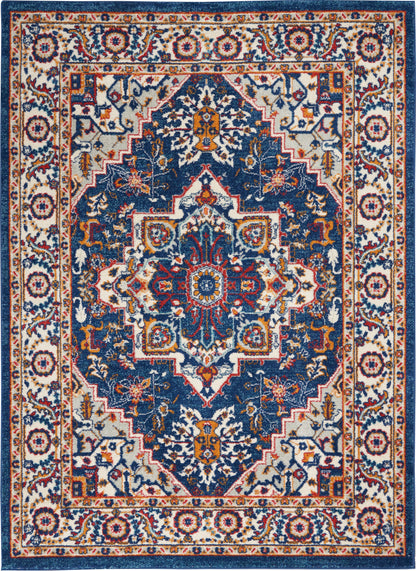 Nourison Home Passion PSN33 Blue Multicolor Traditional Power-loomed Rugs