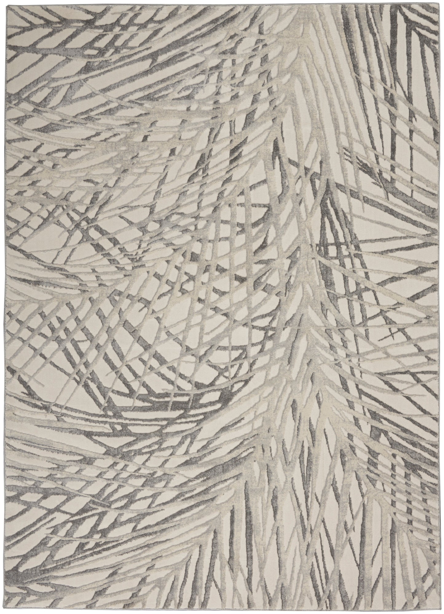 Nourison Home Rustic Textures RUS17 Ivory Grey Contemporary Power-loomed Rugs