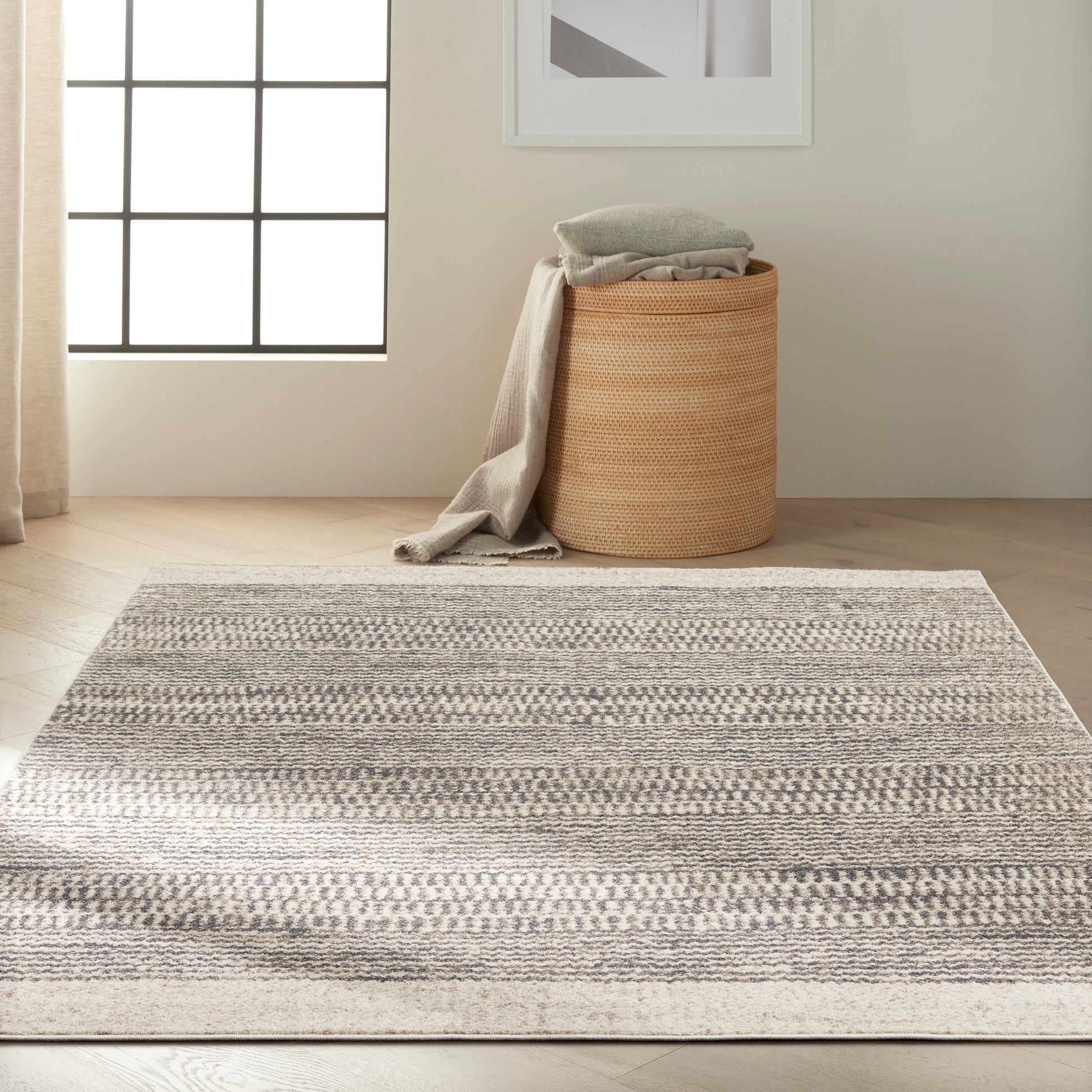 Calvin Klein Etched  Ivory Grey  Contemporary