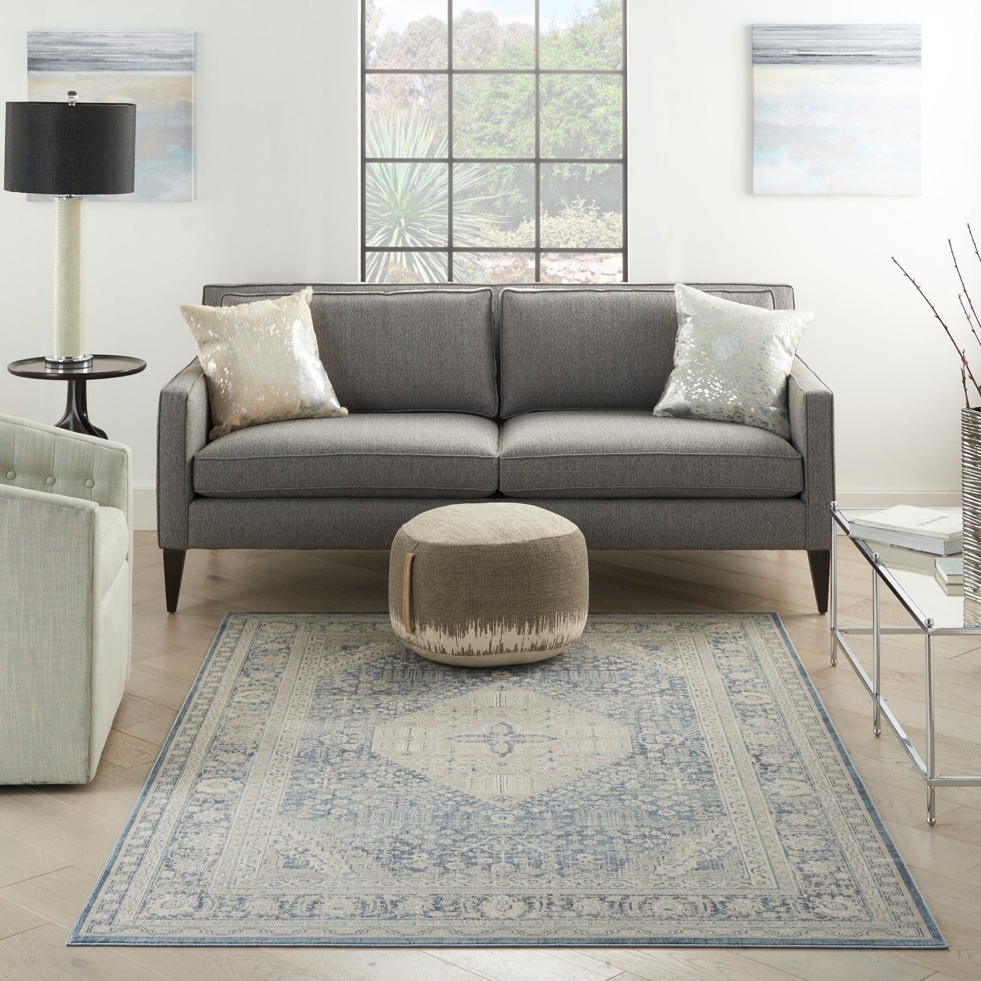 Nourison Home Malta  Blue  Traditional