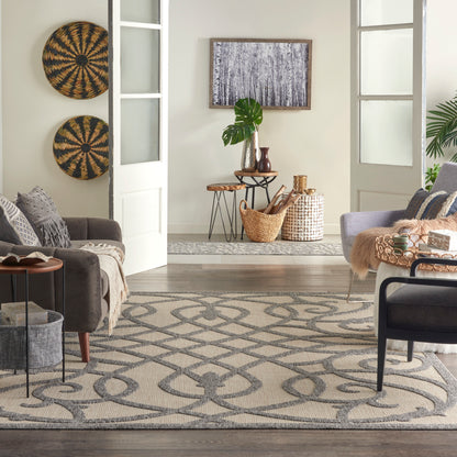 Nourison Home Cozumel  Cream Grey  Contemporary