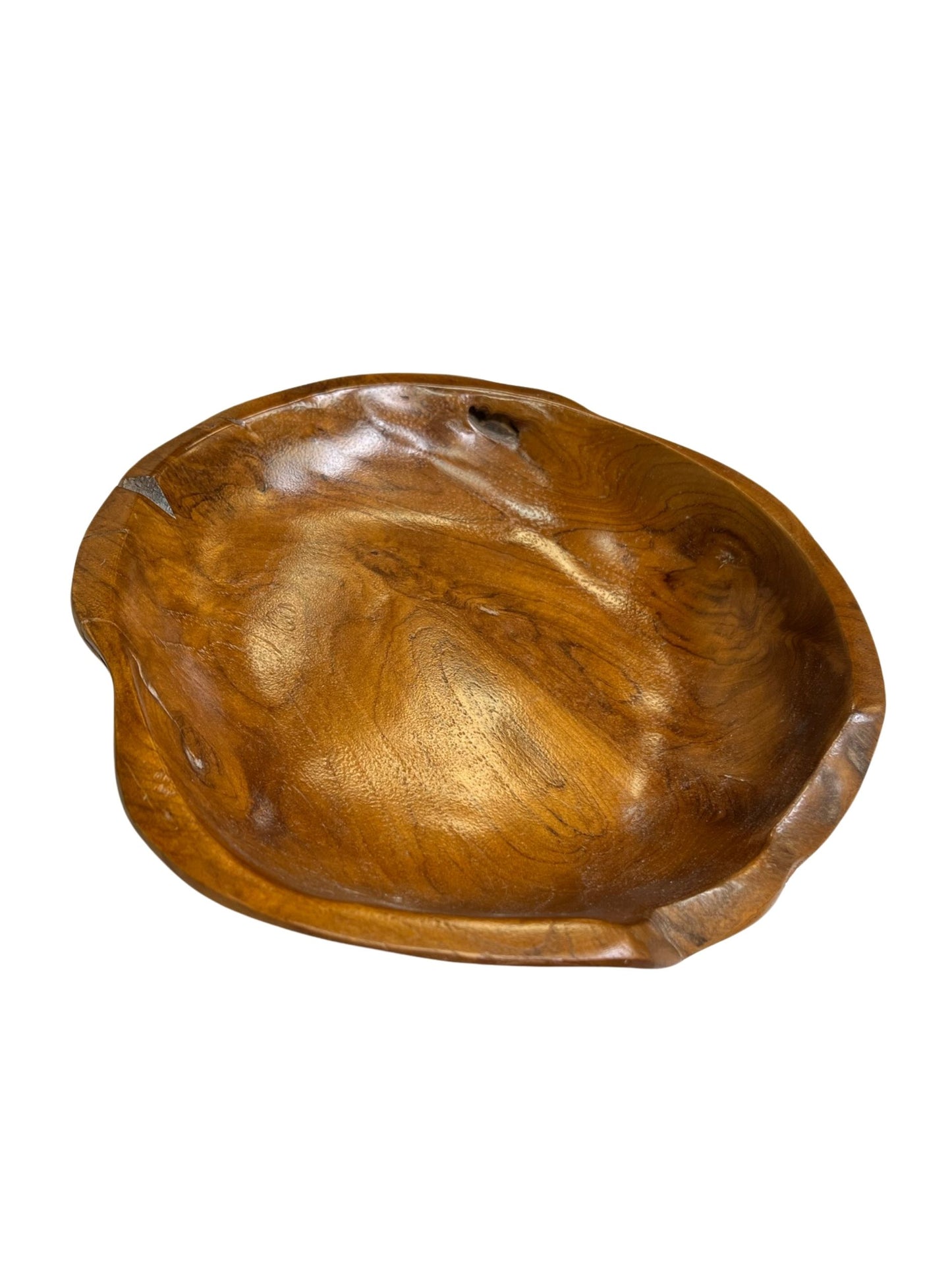 Eclectic Home Accent Shallow Teak Bowl 2946 Natural  Decor Furniture