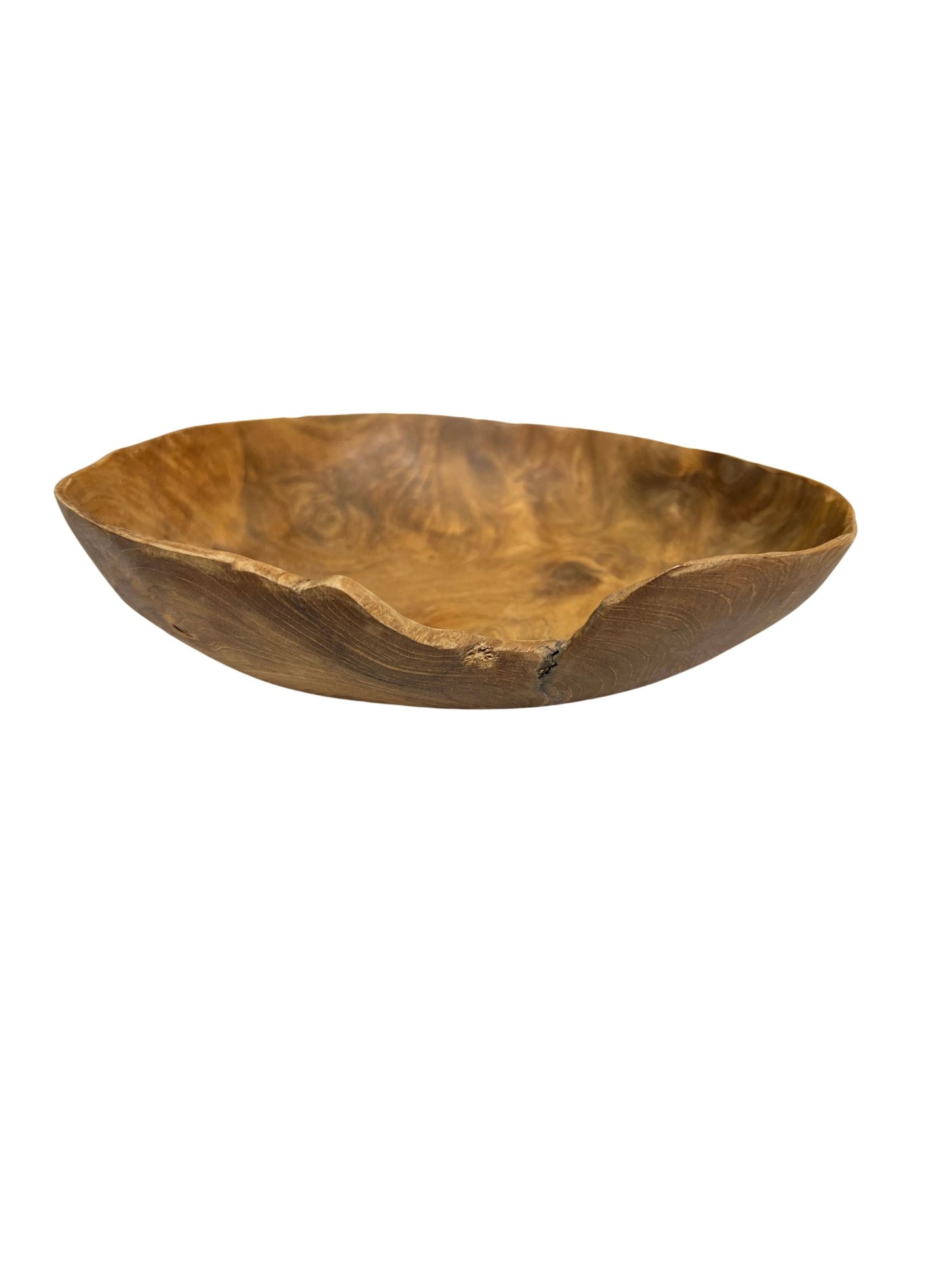 Eclectic Home Accent Shallow Teak Bowl 2947 Natural  Decor Furniture