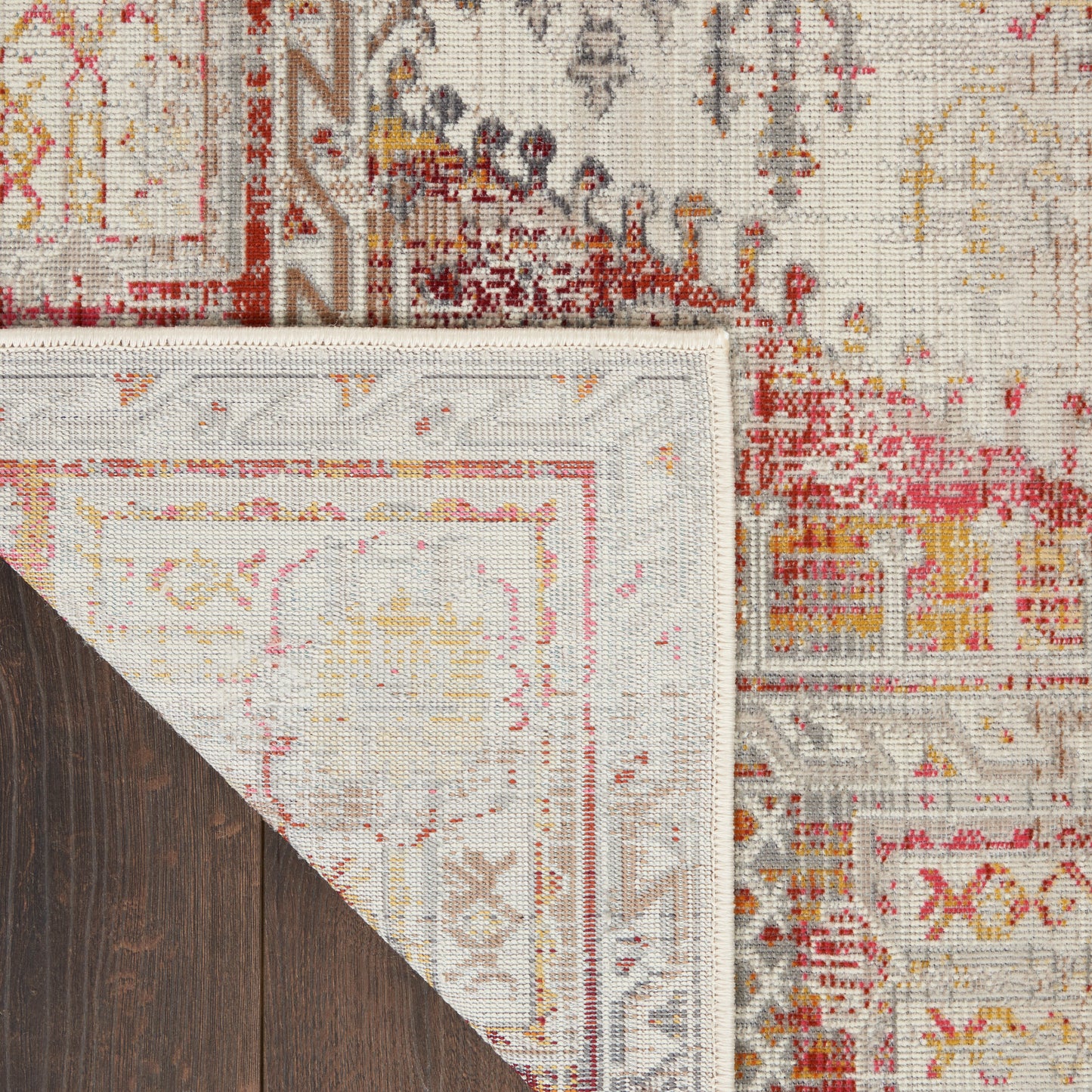 Nourison Home Vintage Kashan  Ivory Red  Traditional