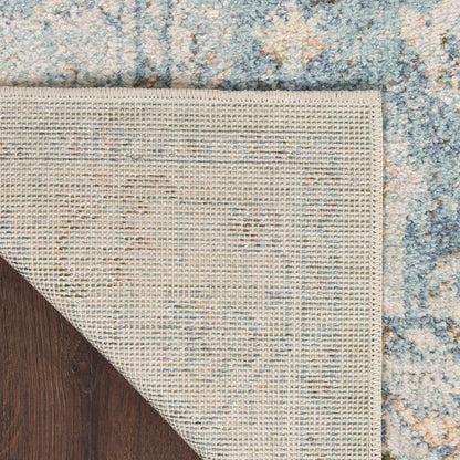 Nourison Home Astra Machine Washable  Light Blue  Traditional