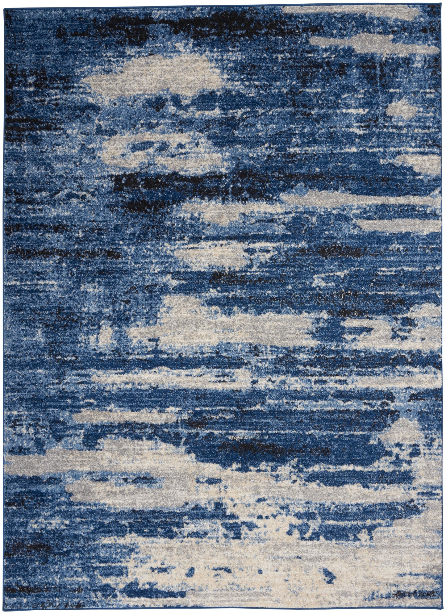Calvin Klein River Flow RFV01 Blue Grey Contemporary Power-loomed Rug