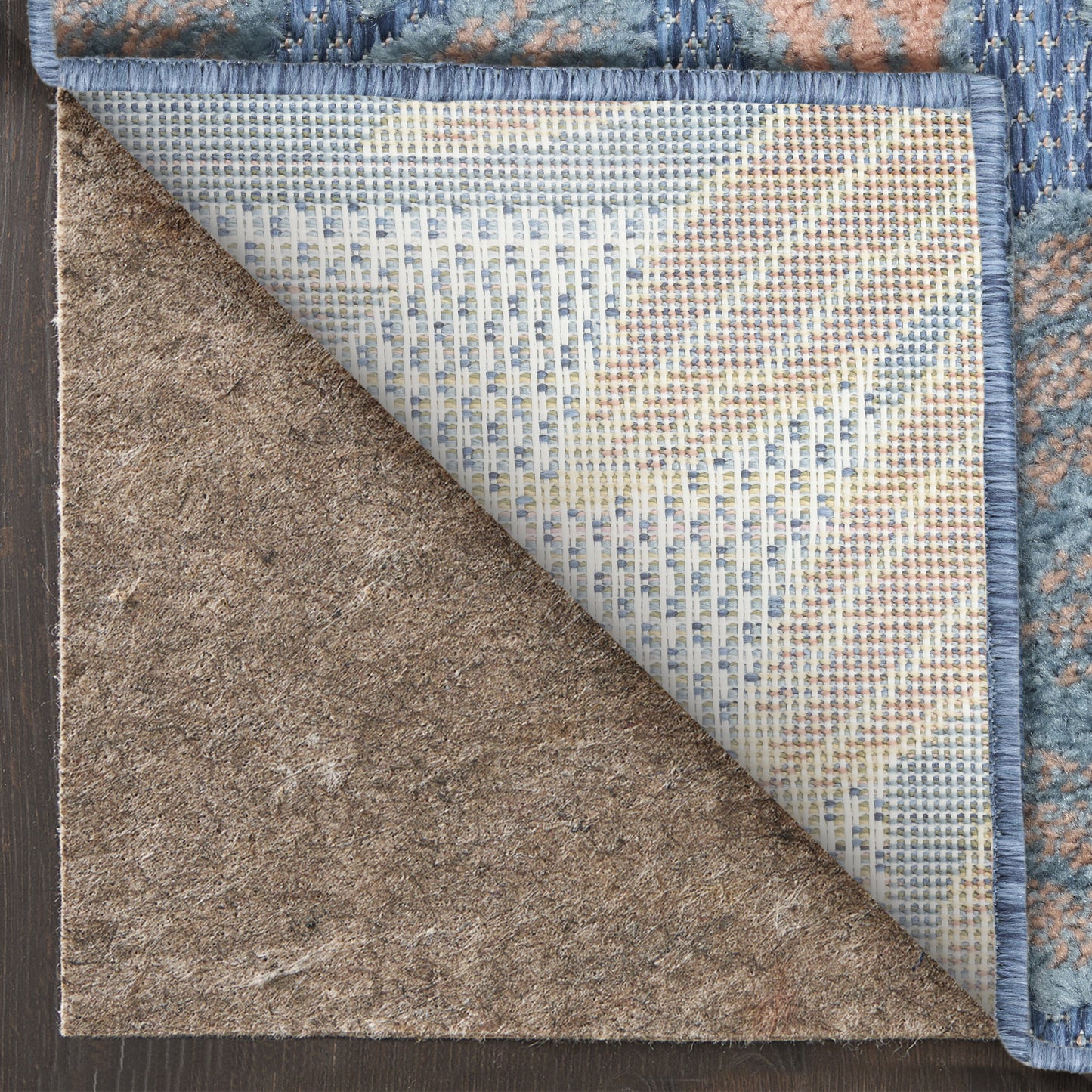 Nourison Home Aloha  Blue Rose  Contemporary