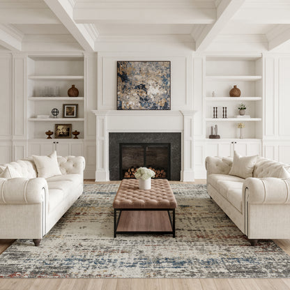 Nourison Home Rustic Textures  Light Grey Multi  Contemporary