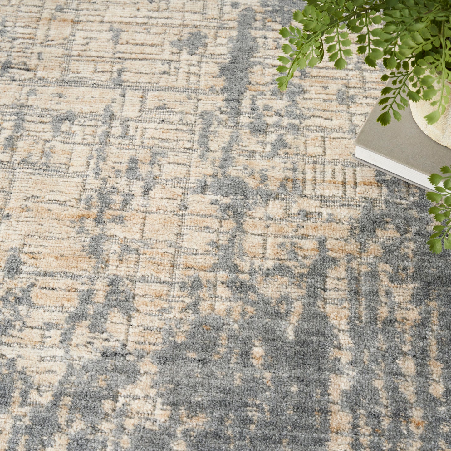 Nourison Home Harmony  Slate Beige  Contemporary