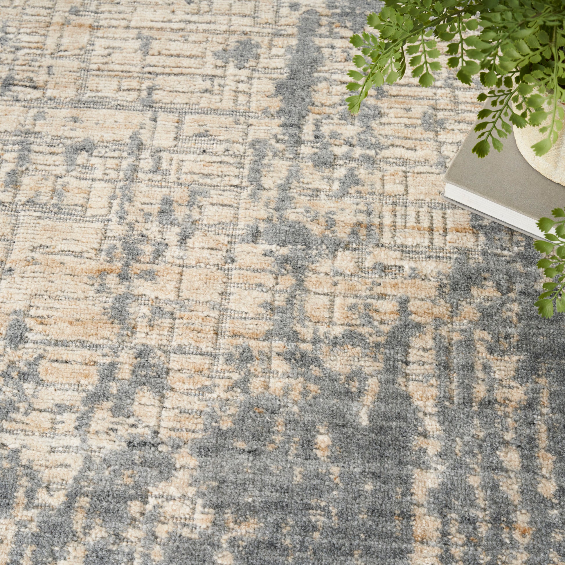 Nourison Home Harmony  Slate Beige  Contemporary