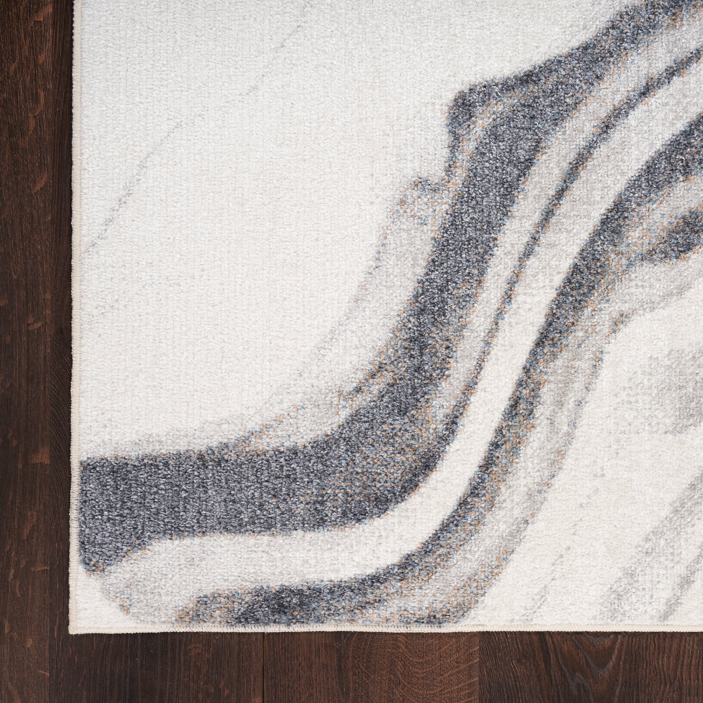 Nourison Home Astra Machine Washable  Ivory Grey  Contemporary