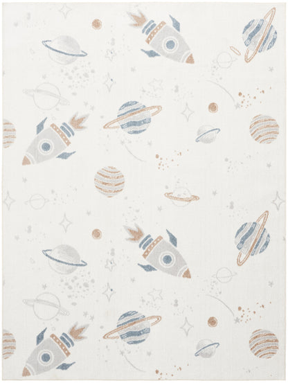 Nourison Home Astra Machine Washable  Ivory Multicolor  Contemporary