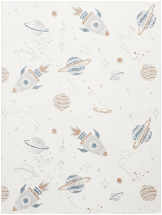 Nourison Home Astra Machine Washable  Ivory Multicolor  Contemporary